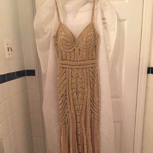 Gold Sparkly Prom Dress